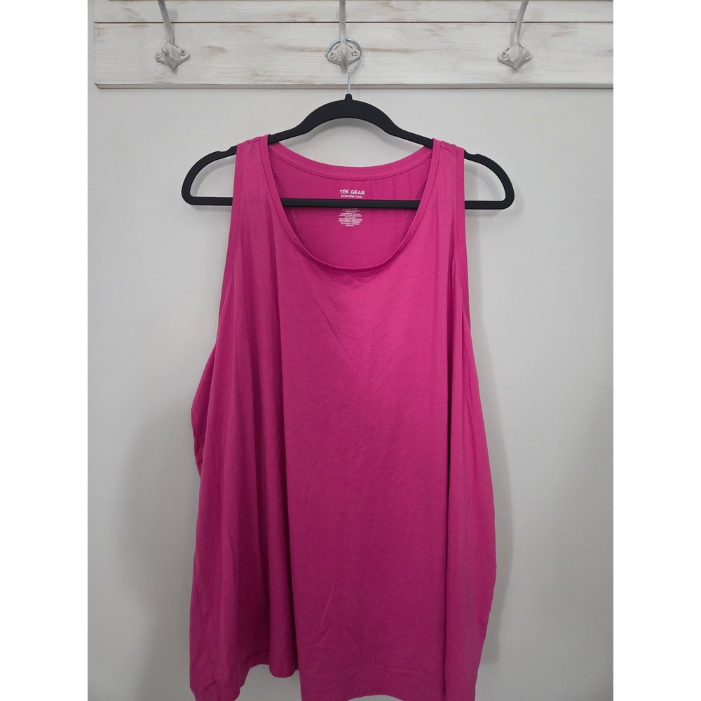 Tek Gear Essential Gear Womens 3X Magenta Pink Racerback Active Tank Top